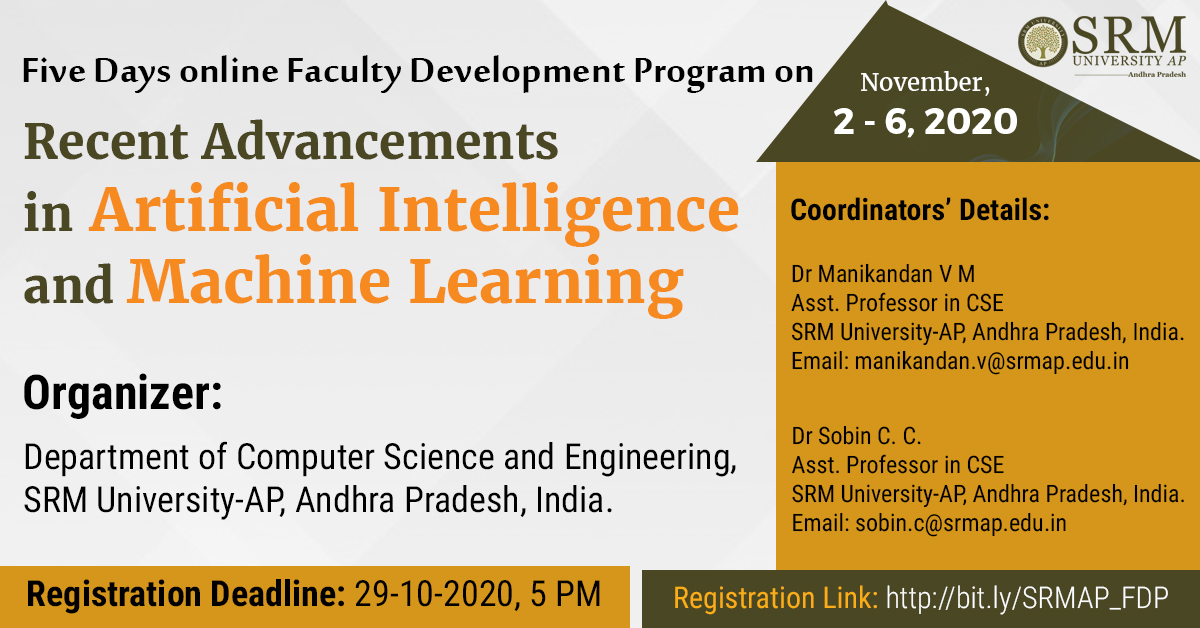 Faculty Development Programme (FDP) on “Recent Advancements in Machine Learning...