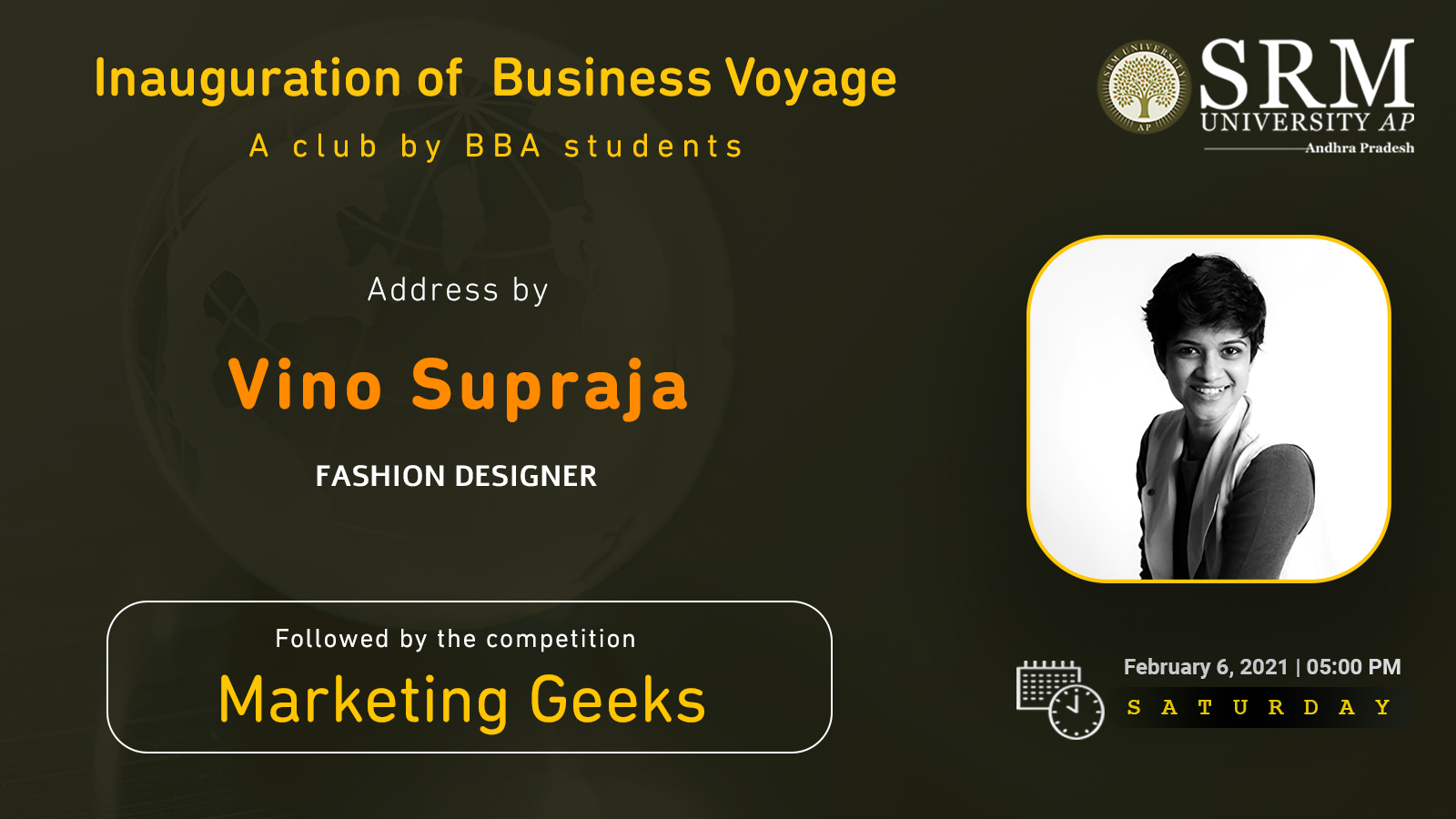 Ms Vino Supraja to deliver inaugural lecture for Business Voyage