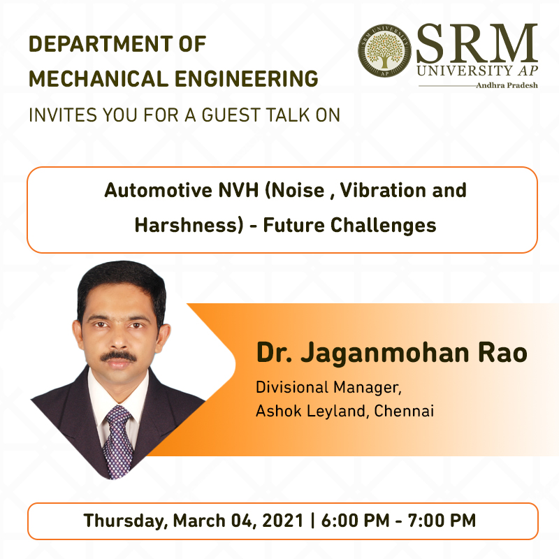 Dr Jaganmohan Rao speaks on Automotive NVH- Future Challenges