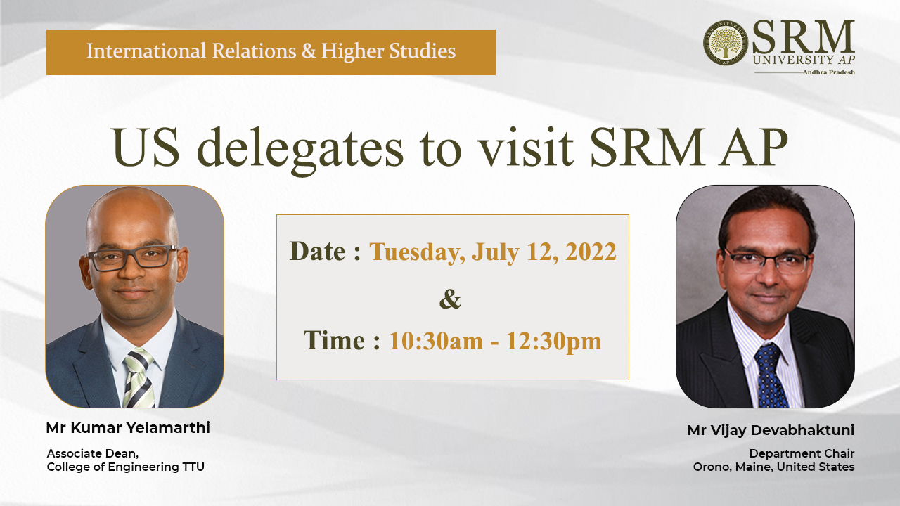US Delegates to visit SRM AP