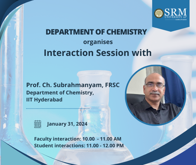 Prof. Ch. Subrahmanyam to Meet Faculty and Students